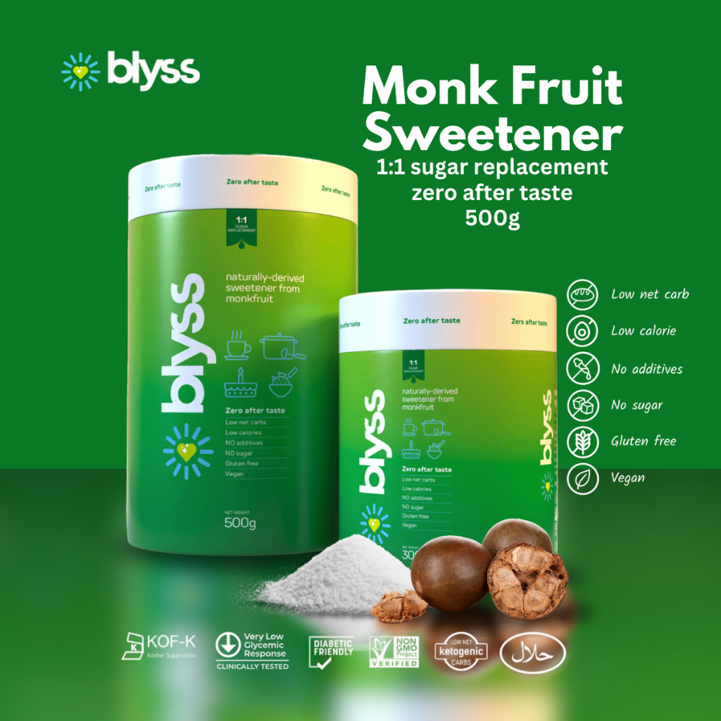 Monk Fruit Sweetener 1 to 1 sugar replacement, Keto Approved, Low