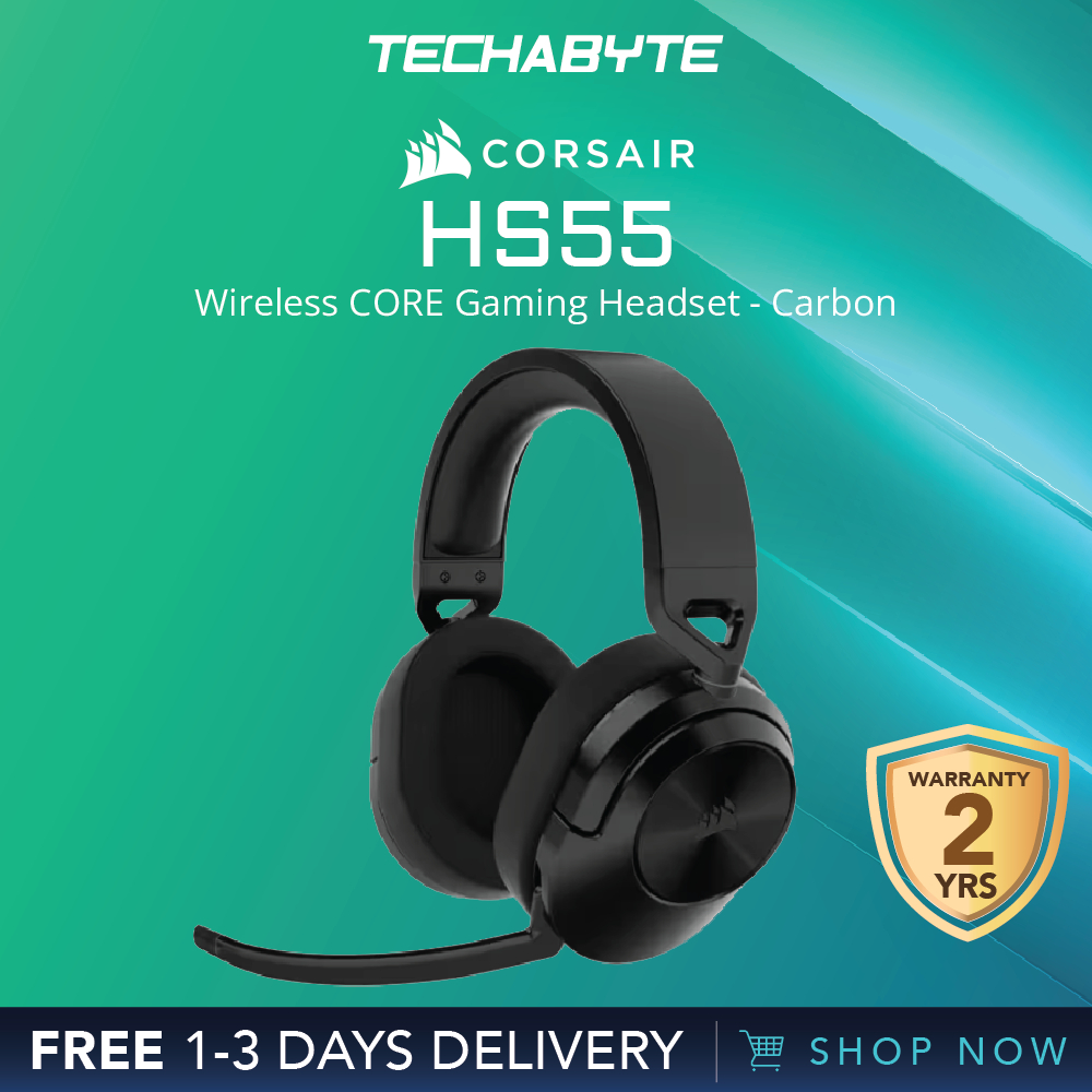 Corsair HS55 | Wireless Core Gaming Headset - Carbon Black | Shopee ...