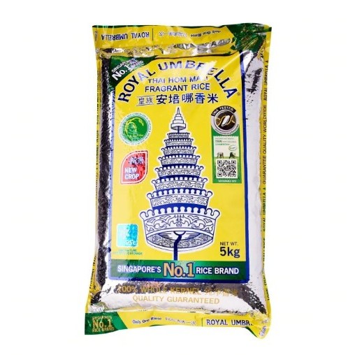 Royal Umbrella Thai Hom Mali Fragrant Rice 5kg | Shopee Singapore