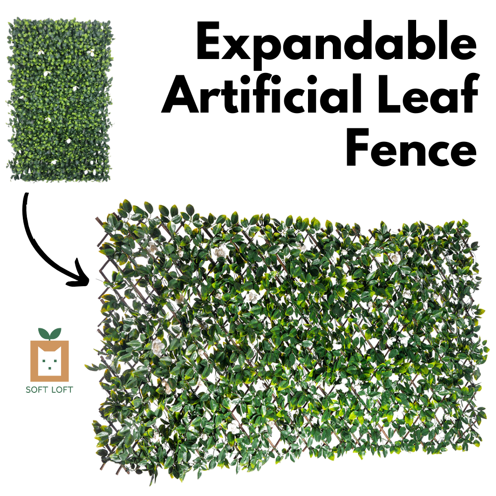 Artificial Leaf Fence Expandable Fence Garden Willow Plant Trellis