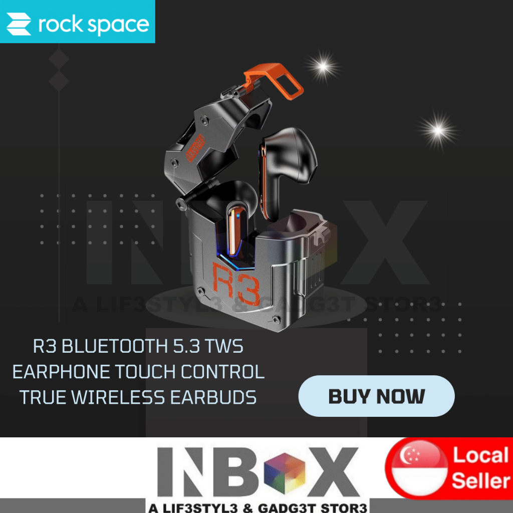 Rock Space (SG) Steampunk R3 Bluetooth 5.3 TWS Earphone Touch Control ...