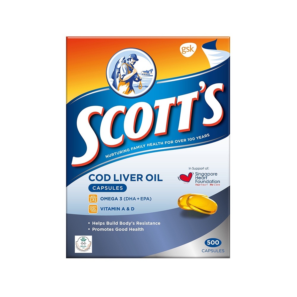 SCOTT'S Cod Liver Oil (Immunity Support) 500s | Shopee Singapore