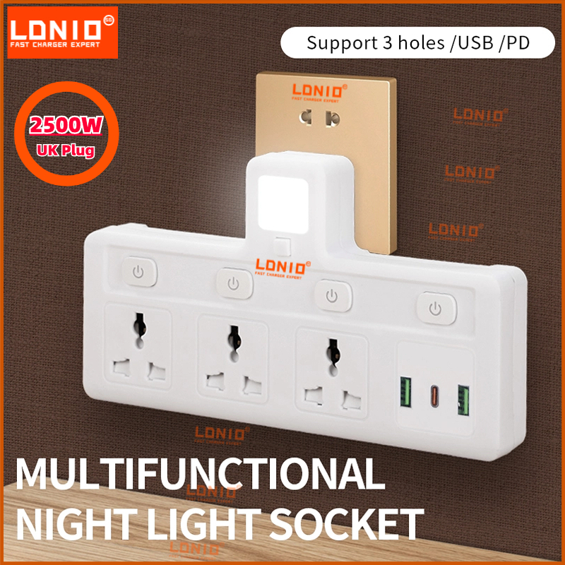 🔥New🔥SG Socket Wireless Multifunctional Electric Light With USB Multi ...