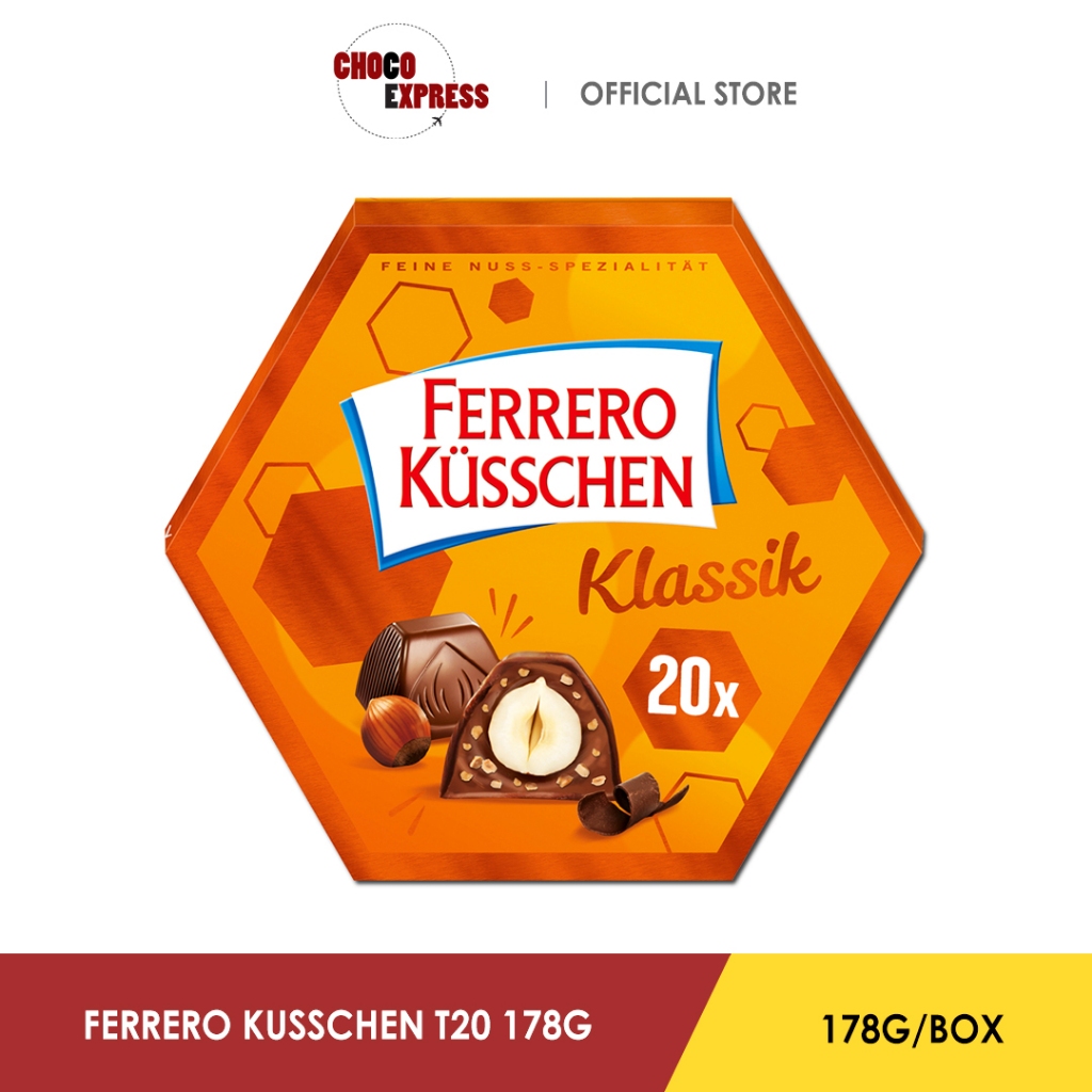 Ferrero Kusschen Roasted Hazelnut Chocolates T20 178g/ Product of Europe Shopee Singapore