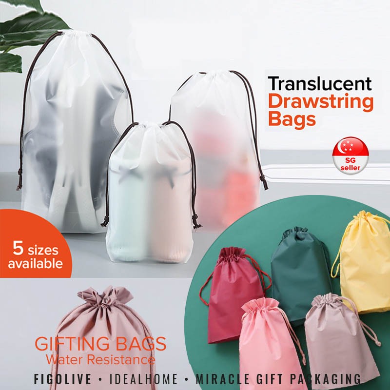 [SG Seller] EVA Translucent/Colorful Drawstring Pouch / PVC Drawstring ...