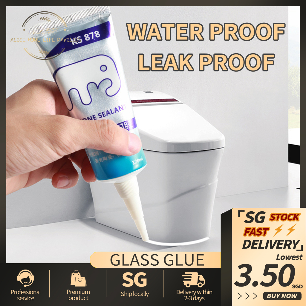 SG Delivery 220ml Glass Glue Bathroom Sealant Kitchen Bathroom Sealant ...