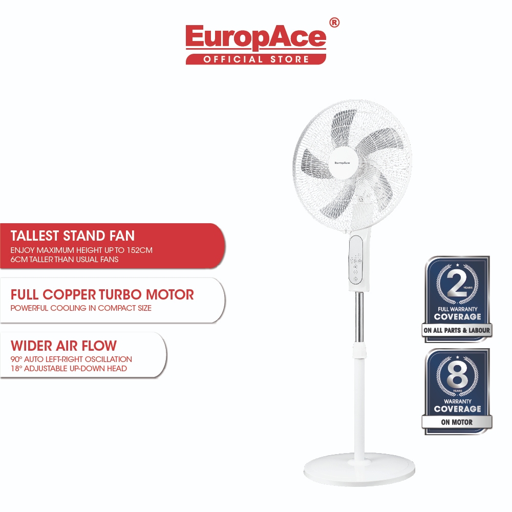 EuropAce Stand Fan with Remote ESF 3182D Shopee Singapore