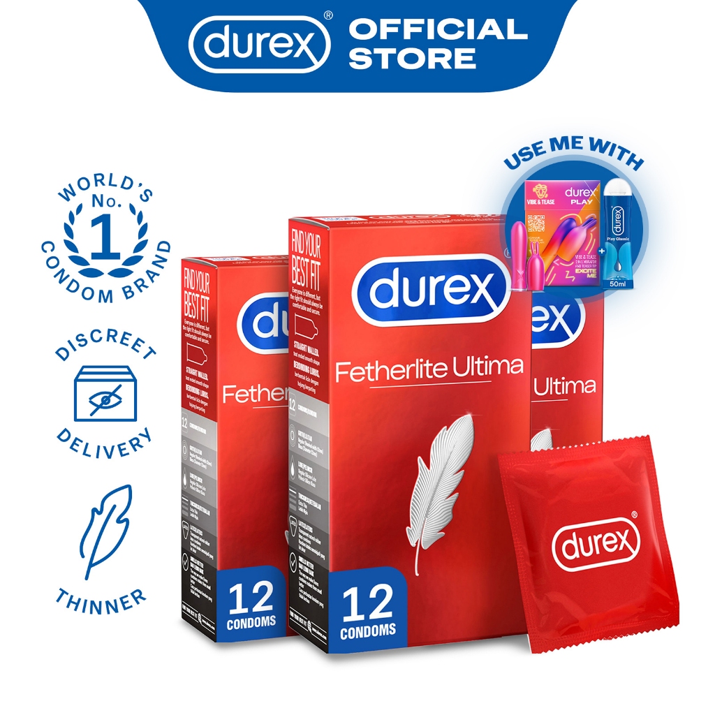 Bundle of 3] Durex Fetherlite Ultima Condoms (ultra thin) x12