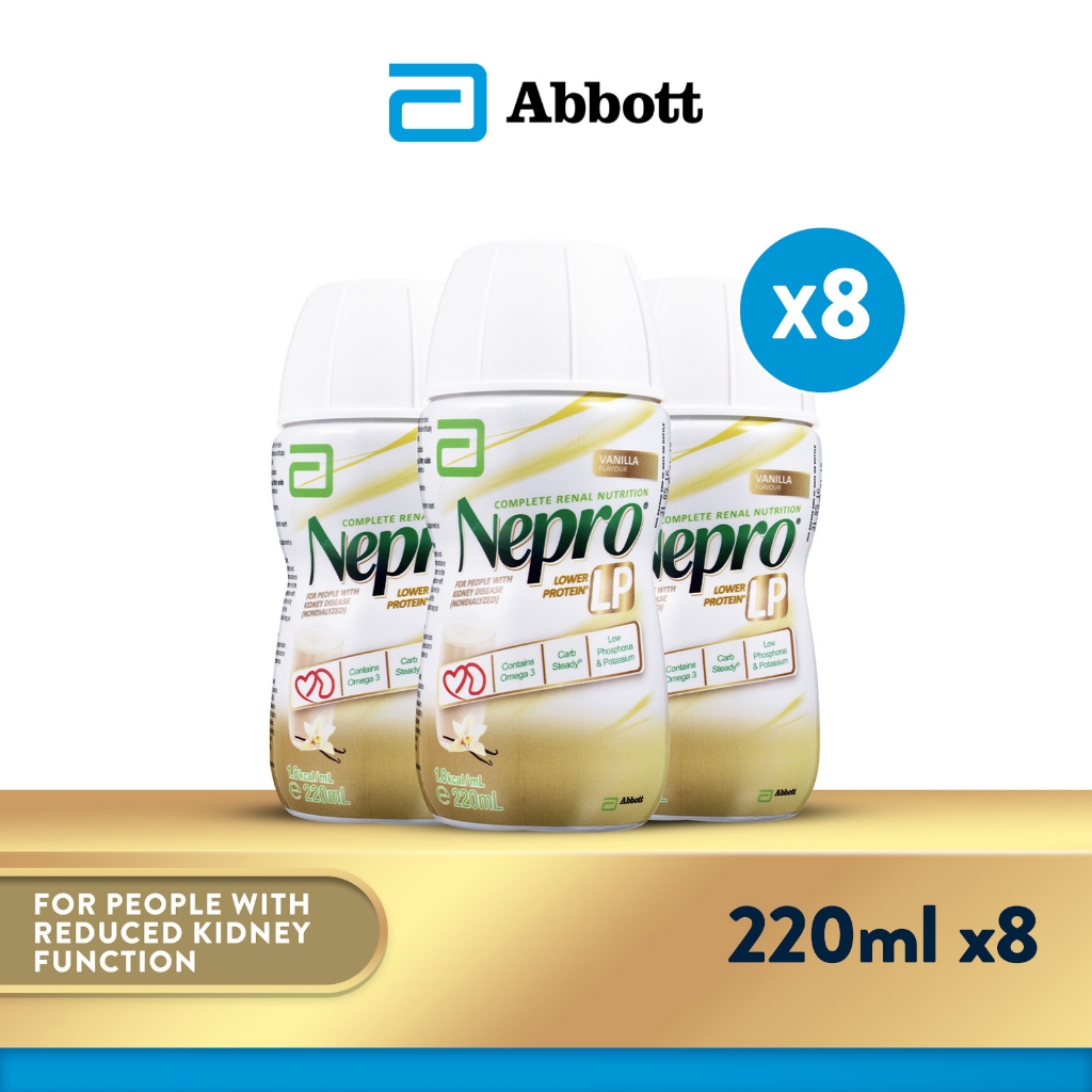 [Bundle of 8] Nepro LP: 1.8kcal/ml Lower Protein Nutrition For People ...