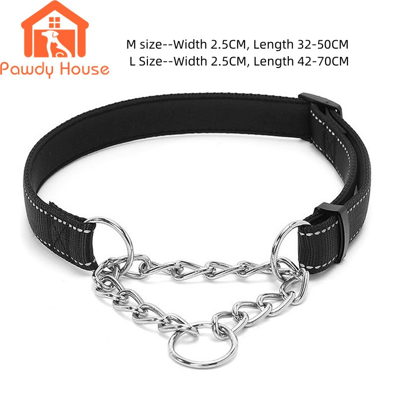 Dog Collar Obedience Half Choke Collar Training Collar Dog Choke Chain P Chain Shopee Singapore