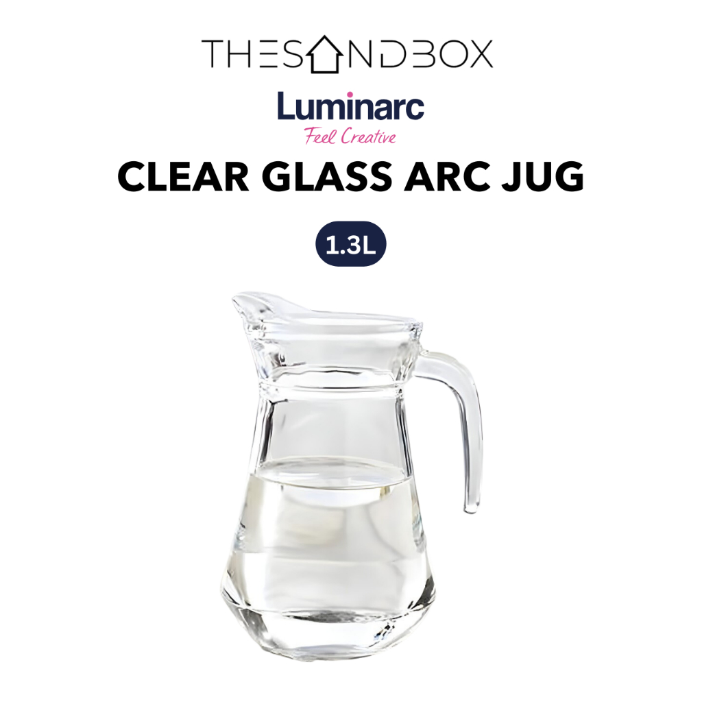 Luminarc Clear Glass Arc Jug 1.3L [ High Quality DishwasherSafe