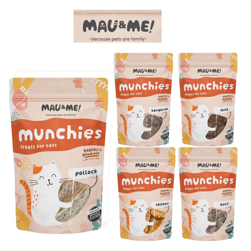 Mau&Me Munchies AirDried GrainFree Cat Treats 60g Chicken, Pollock
