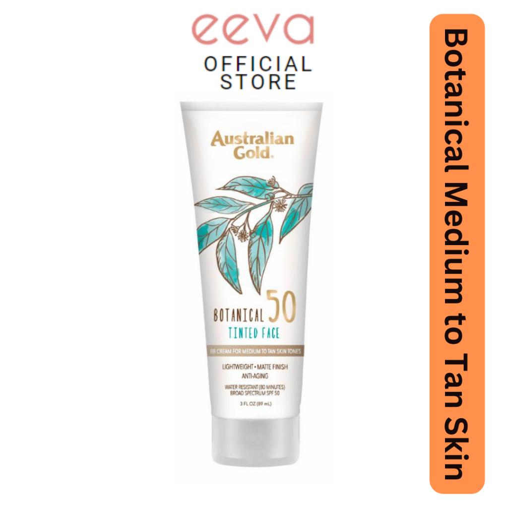 Australian Gold Botanical SPF50 Tinted Face Sunscreen Lotion for Medium