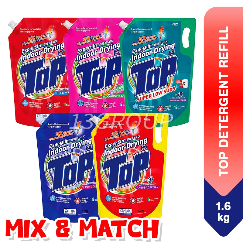 TOP Liquid Detergent Refill Laundry Concentrated, 1.5kg1.6kg [Mix