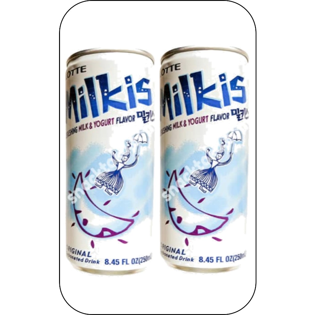 Lotte Milkis - Milk & Yoghurt Soda - (02 x 250ml Cans) BBD March 2024 ...