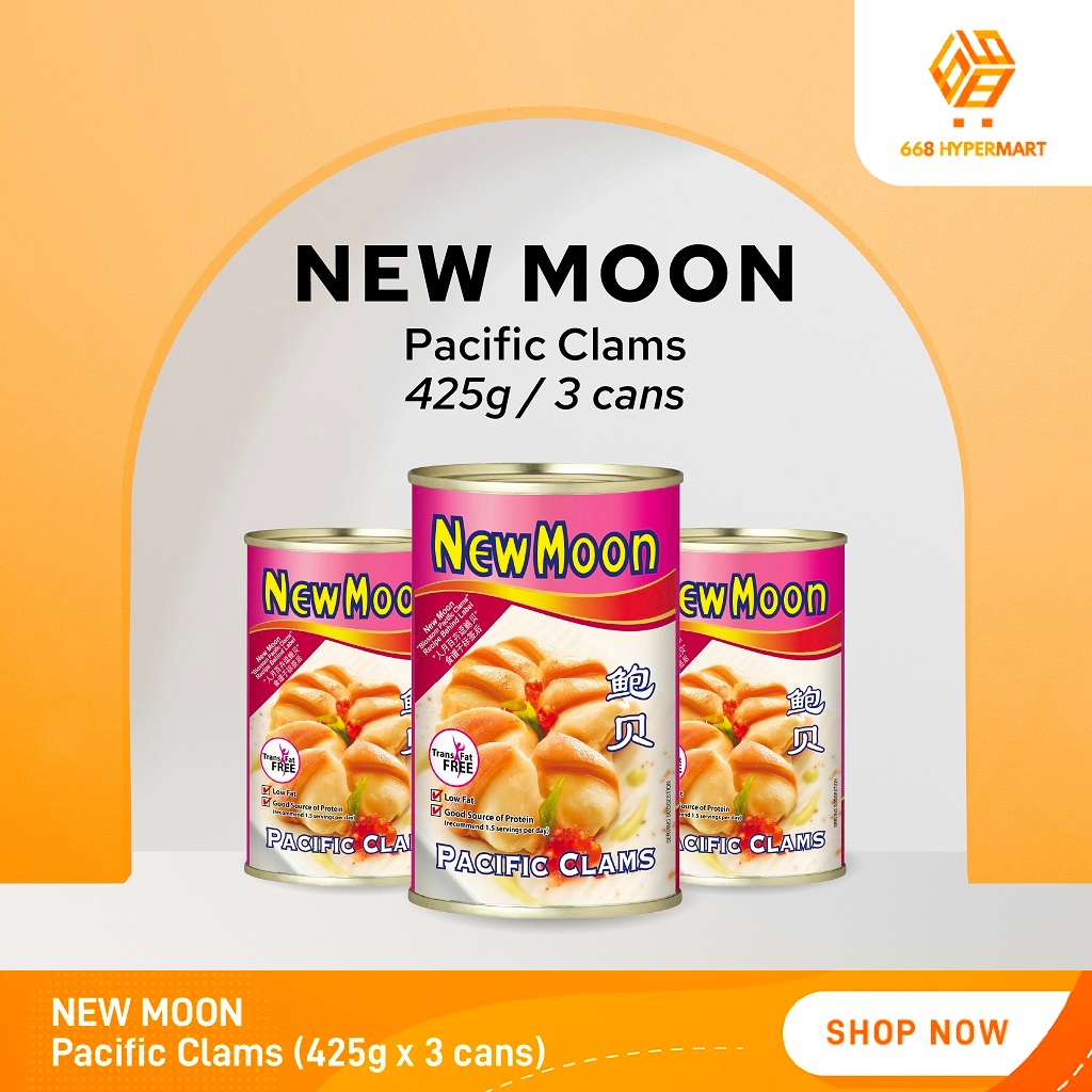 [Bundle of 3] New Moon Pacific Clam 425G [ 2027 Long Expiry] Shopee