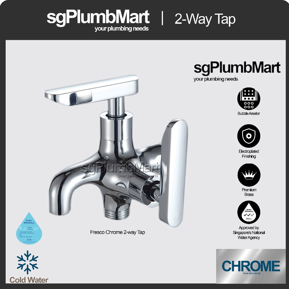 sgPlumbMart Fresco Handle Two Way Tap For Toilet Bathroom 2 Way Tap ...