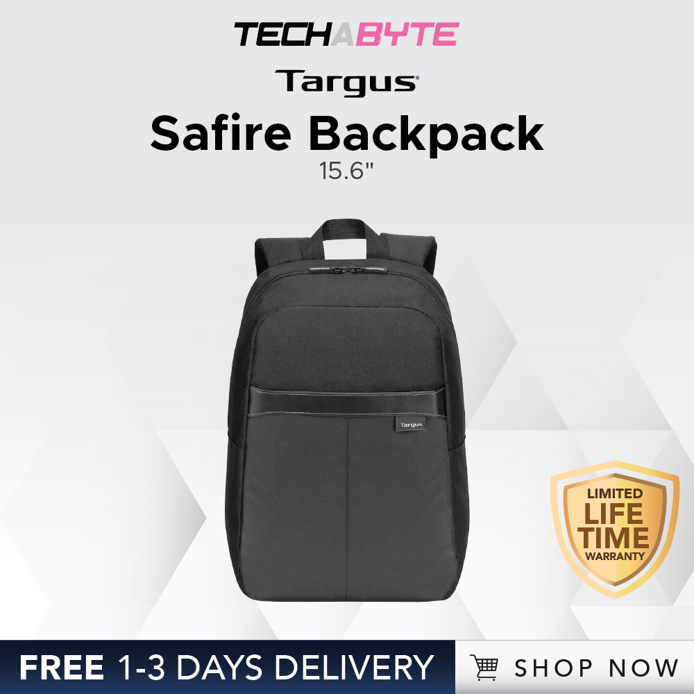 Targus 15.6" Safire Backpack (Black) Shopee Singapore