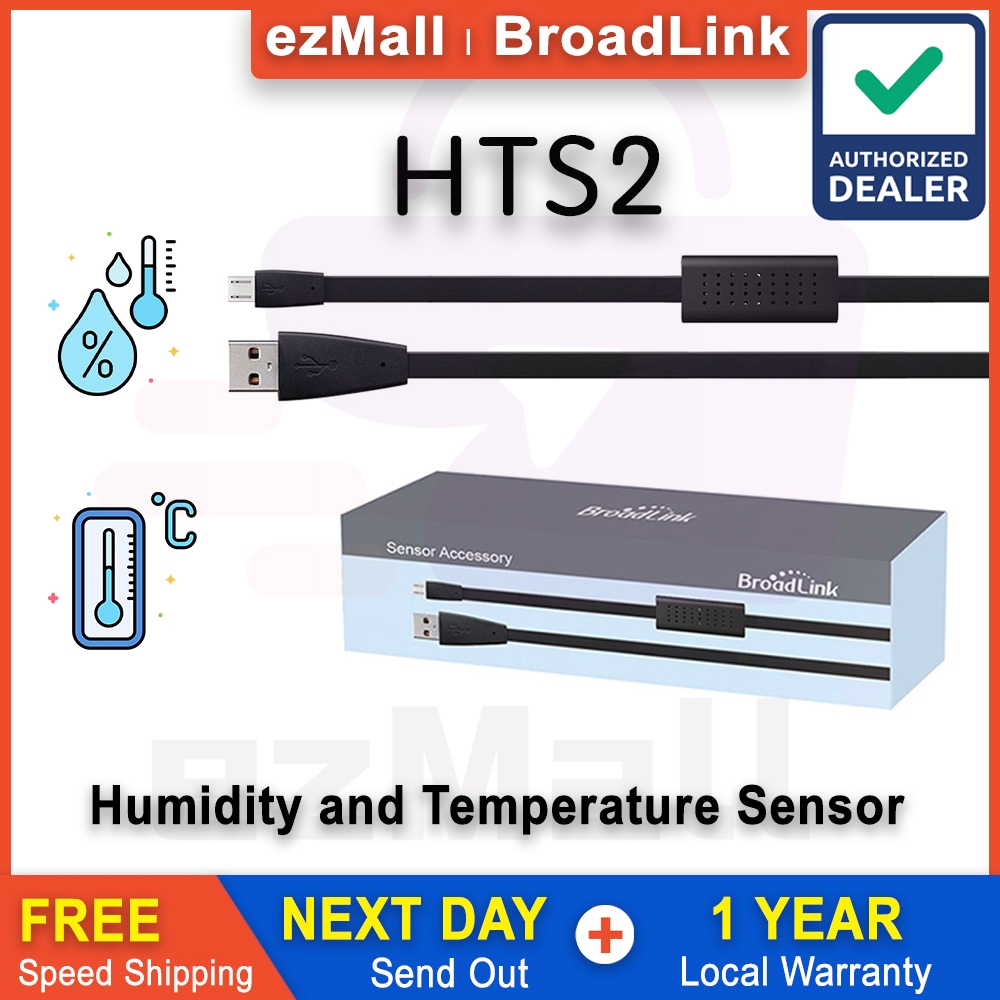 BroadLink HTS2 Sensor Cable, Temperature and Humidity Sensor for RM4