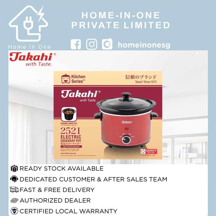 FREE DELIVERY Takahi model 3521 3.5L Electric Crockery Pot