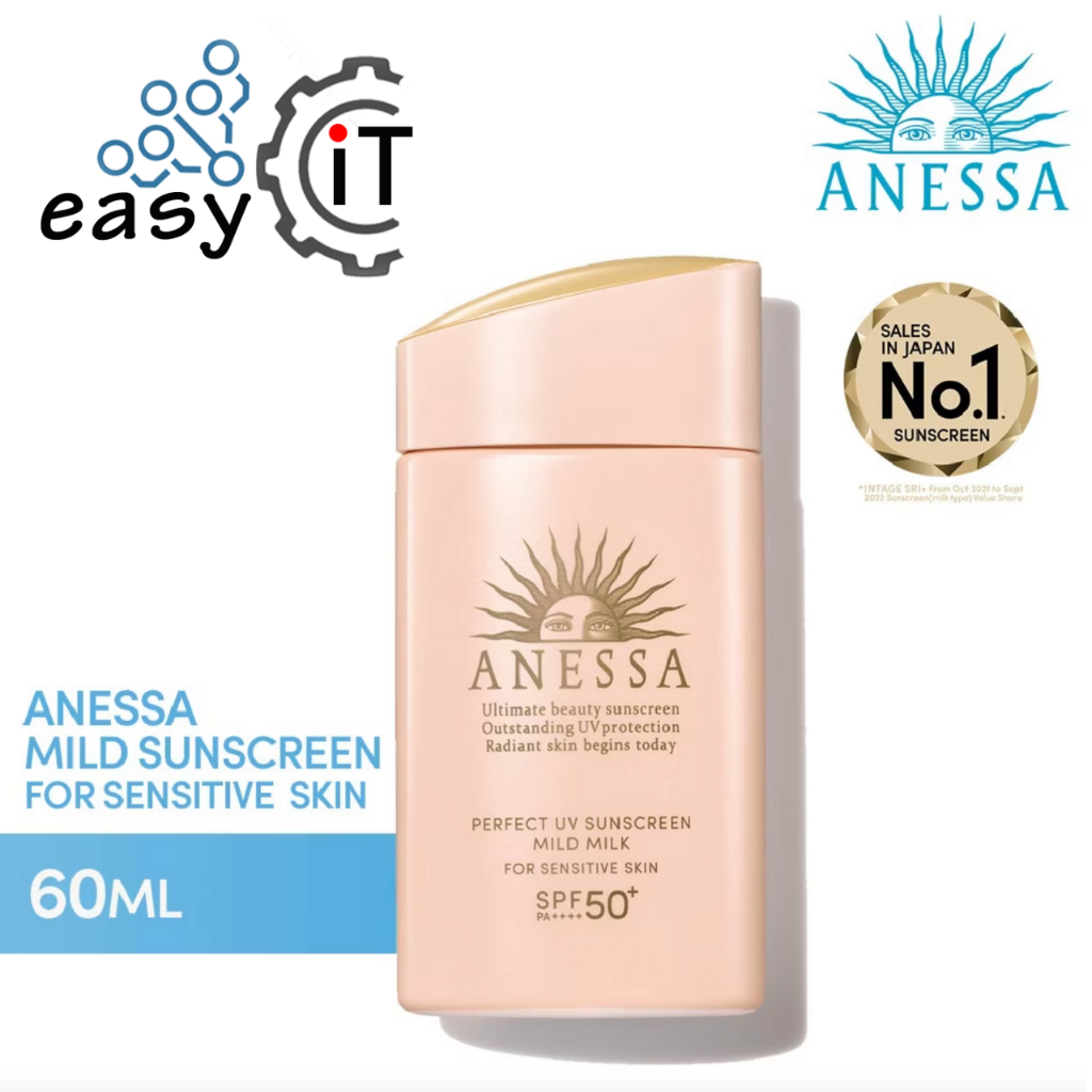 ANESSA Perfect UV Sunscreen Mild Milk for Face and Body SPF50+ PA++++ (Suitable for Sensitive