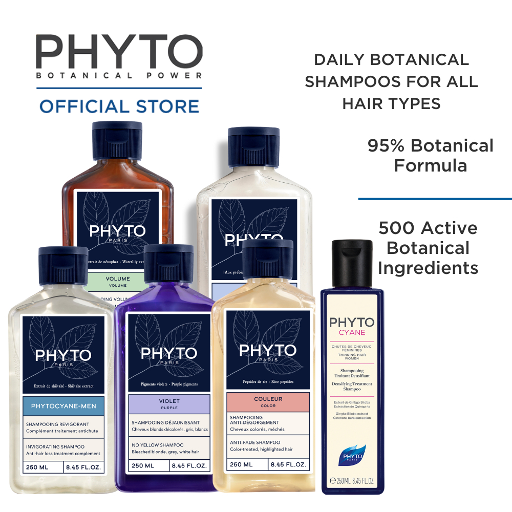 Phyto Shampoos Hair Loss, Oily, Dandruff, Sensitive Scalp, Fine, Color