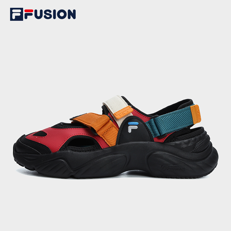 Red discount fila sandals