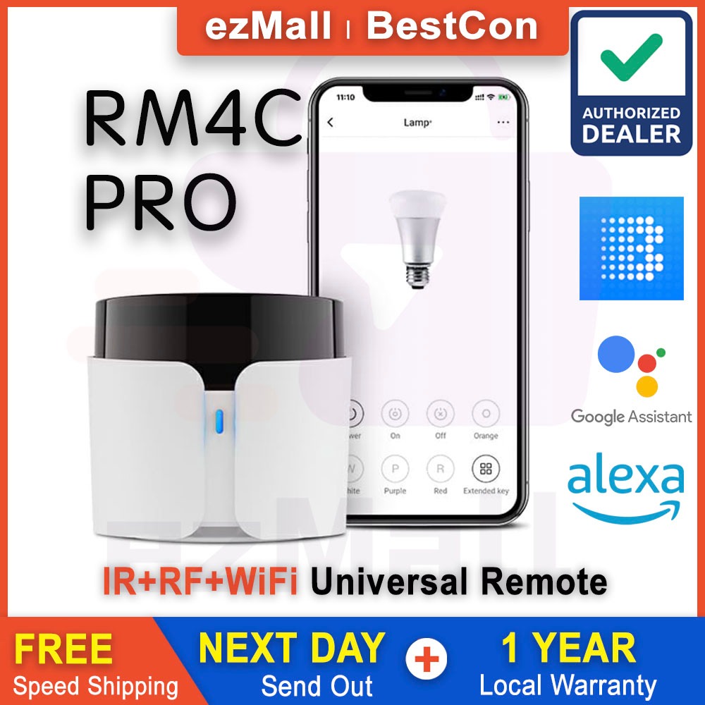 Broadlink BestCon RM4C PRO WiFi IR and RF Universal Remote Control ...