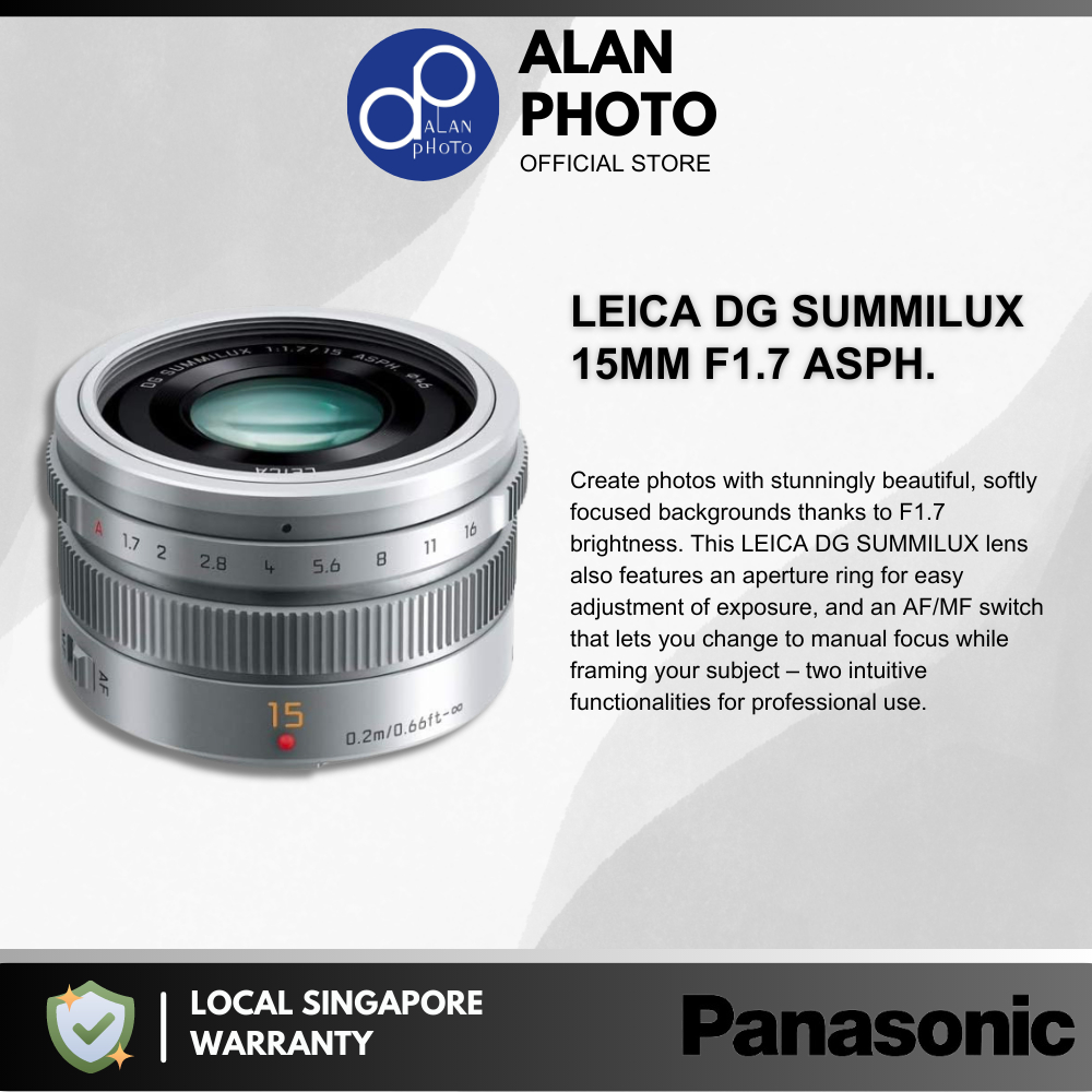 Panasonic Leica DG Summilux 15mm F1.7 ASPH. Lens [H-X015E-S