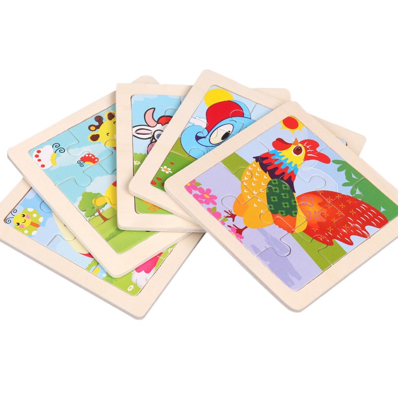 9-Piece Kids Wooden Jigsaw Puzzle – Educational & Fun Puzzle for ...