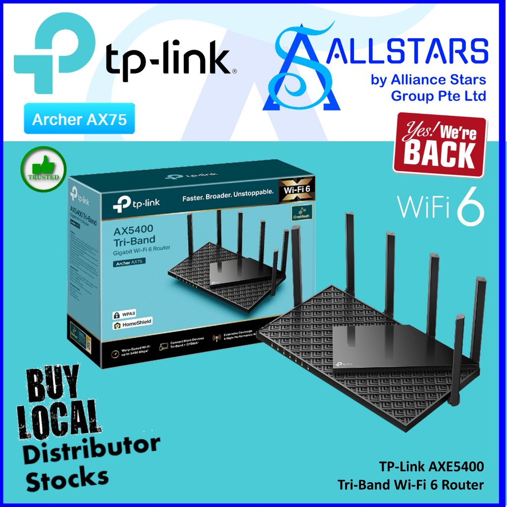 TPLink / TPLink Archer AX75 Wireless AX5400 4 Gigabit LAN WiFi Tri