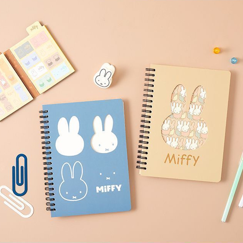 Miffy B6 Ruled Lined Spiral Notebook Spring Notepad Korean Stationery ...