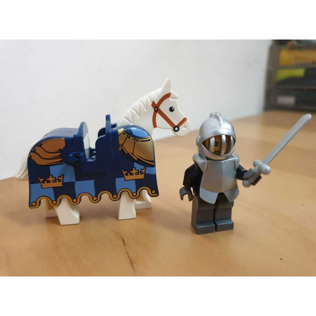 [Spartan] Lego Kingdom Castle Horse with Barding Ruffled Edge with Gold ...