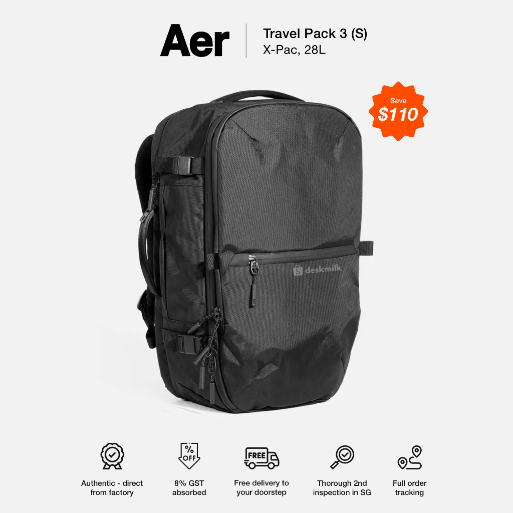 AER Travel Pack 3 Small XPac (with Lifetime Warranty) Shopee Singapore