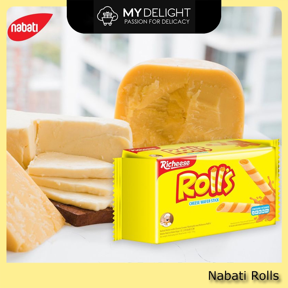 (3 Packs) NABATI Rolls Cheese Wafer Stick Richeese Ahh Julie's Love ...