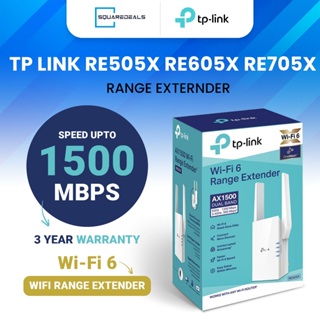 TP-Link RE705X V1 - Wi-Fi range extender - GigE - Wi-Fi 6 - 2.4 GHz, 5 GHz  