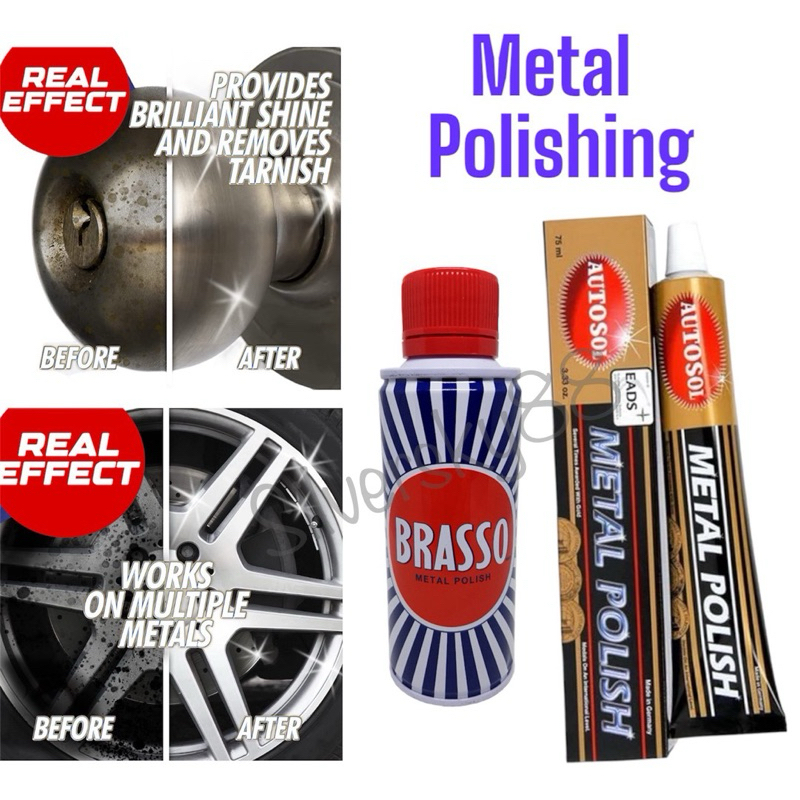 Metal Polishing Cream Tarnish Removal Paste Rust remove Fluid Autosol Brasso Brassol polish