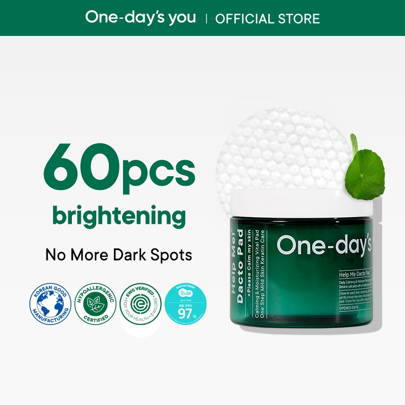 One Days You Help Me Dacto Pad Soothing And Gentle Exfoliating Toner Pads 60 Pads Shopee 3130