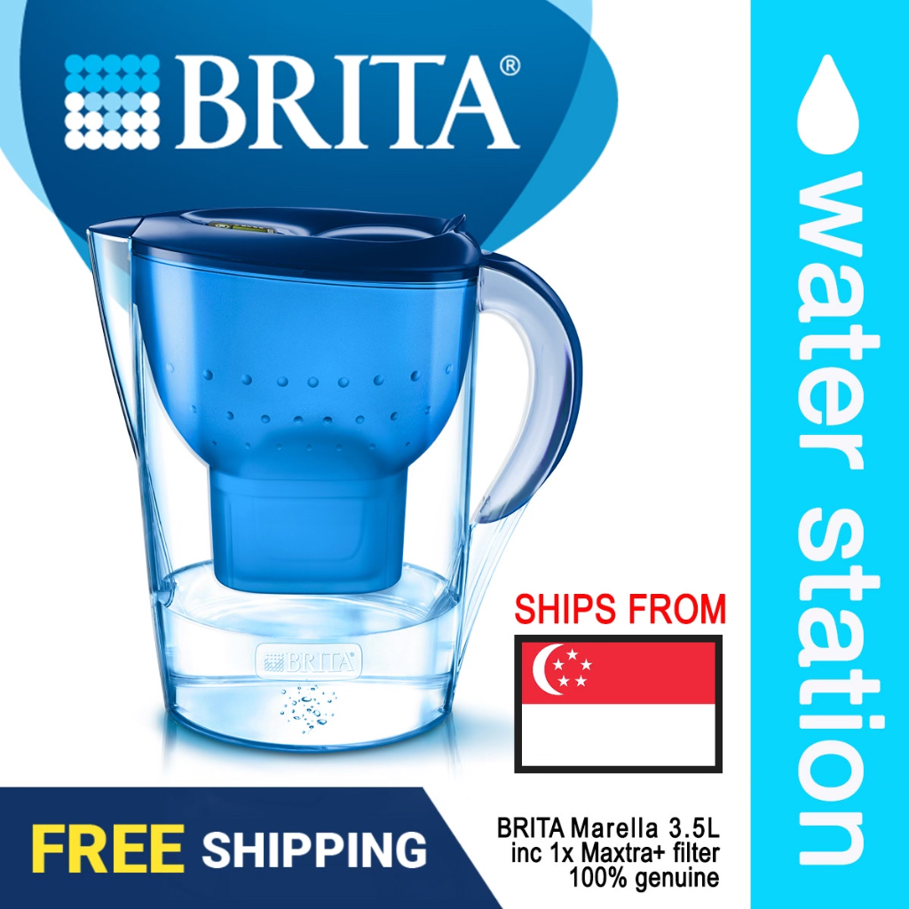 Brita Marella - Kit Caraffa Filtrante Marella White + 3 Filtri Maxtra