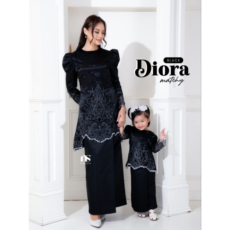 DIORA KURUNG MODERN SATIN LACE MOM DAUGHTER RAYA 2024 Shopee Singapore