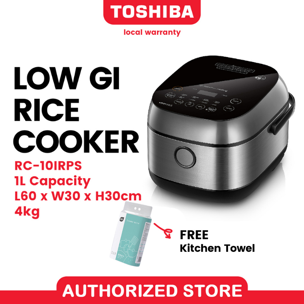 Toshiba RC10IRPS 1L Low GI Rice Cooker with Binchotan PFA NonStick
