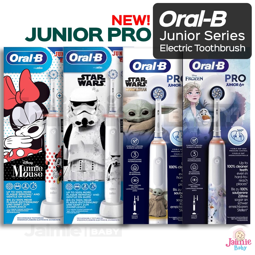 OralB Electric Toothbrush Junior Kids Series Star Wars Princess Cars