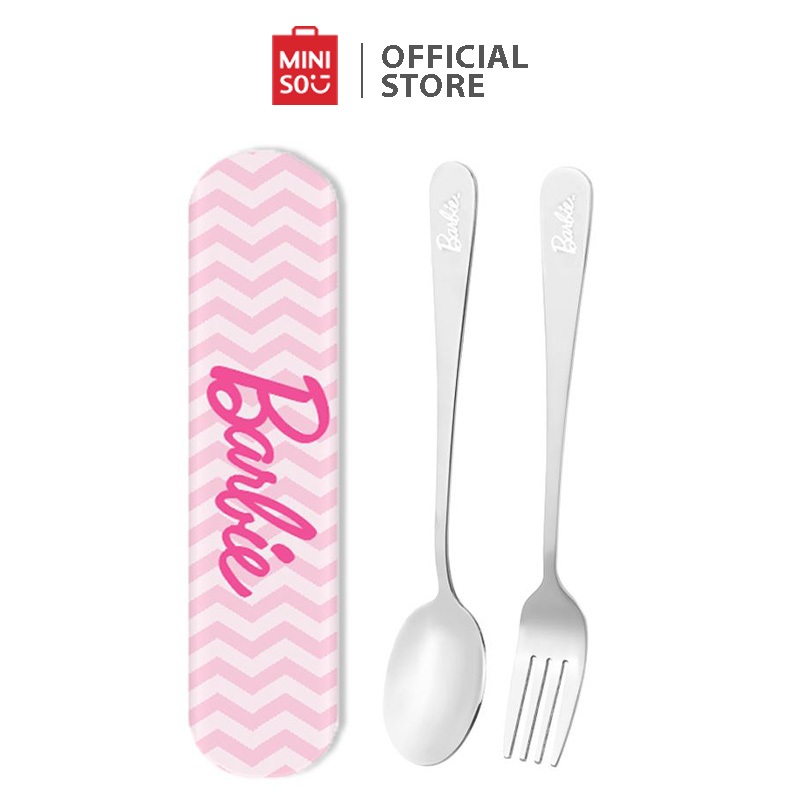 MINISO Barbie Collection Flatware Set (Fork & Spoon) Shopee Singapore