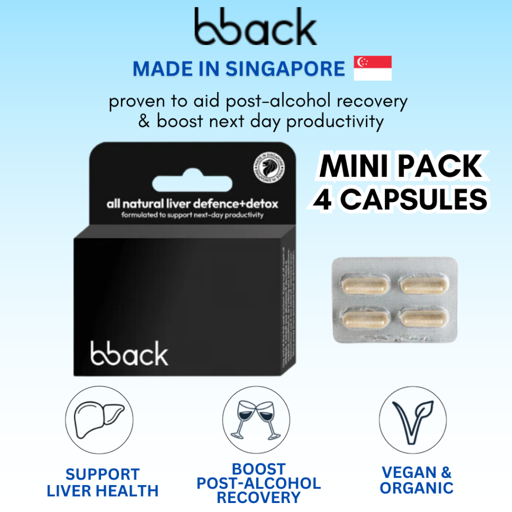 Mini Pack Bback Hangover Relief & Alcohol Detox Liver Supplement
