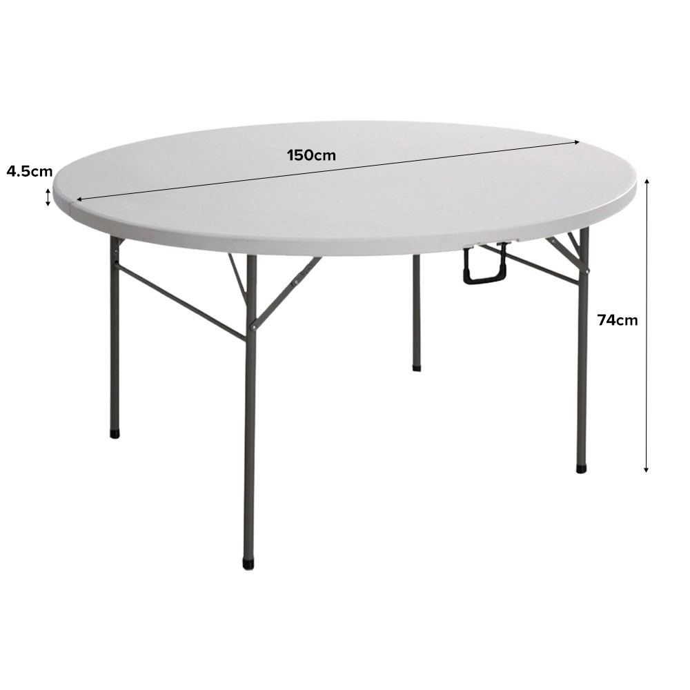 (JIJI SG) HDPE Outdoor Folding Foldable Table (ROUND) - 80CM / 120CM ...