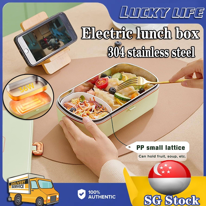 1.2L Car Electric Lunch Boxs 304 Stainless Steel Waterless Heating