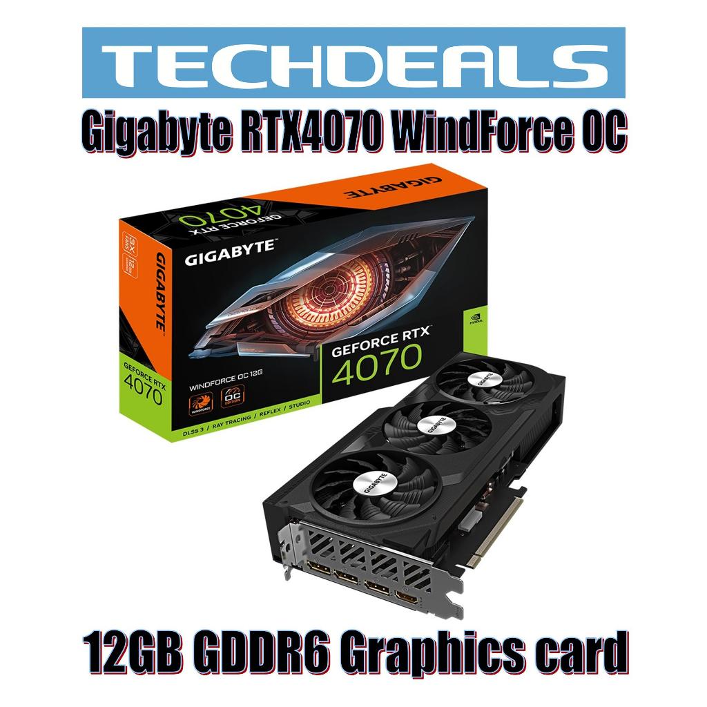 Gigabyte RTX4070 WindForce OC 12GB GDDR6 Graphics card | Shopee Singapore