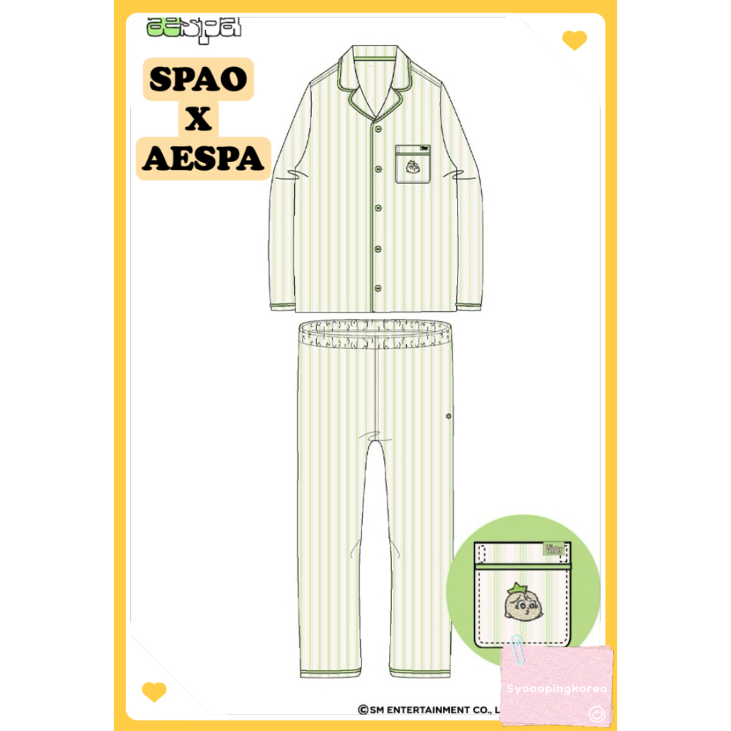 [SPAO x AESPA] AESPA Summer Pyjamas WINTER (Lime) | Shopee Singapore