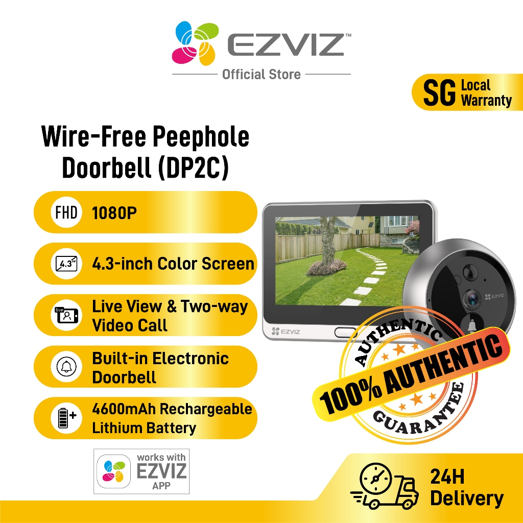 EZVIZ DP2C - Wire-free Peephole Doorbell