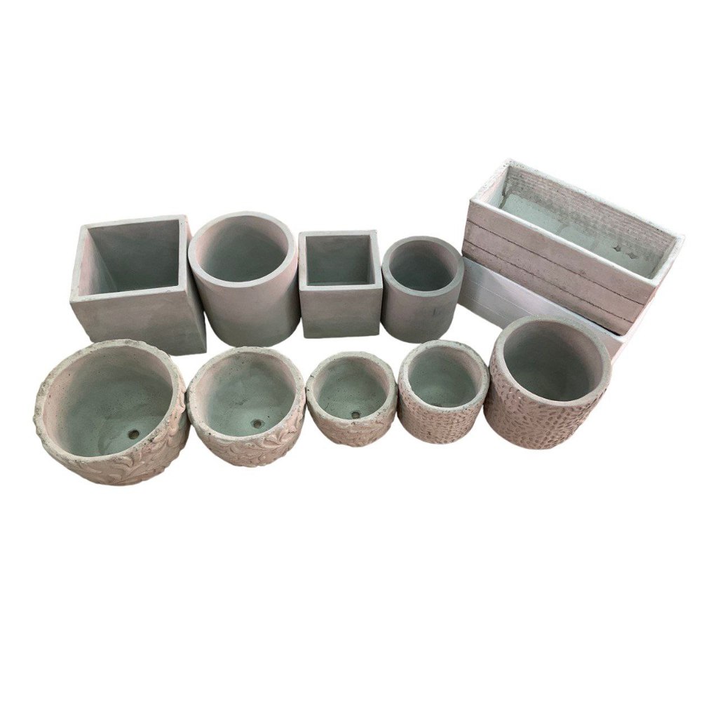 CONCRETE POTS/SG/READY STOCK/10CM/8CM/12CM/CONCRETE pots are the best